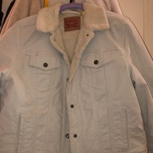 Levi cream Sherpa jacket!